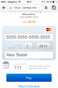 X-Payments mobile checkout